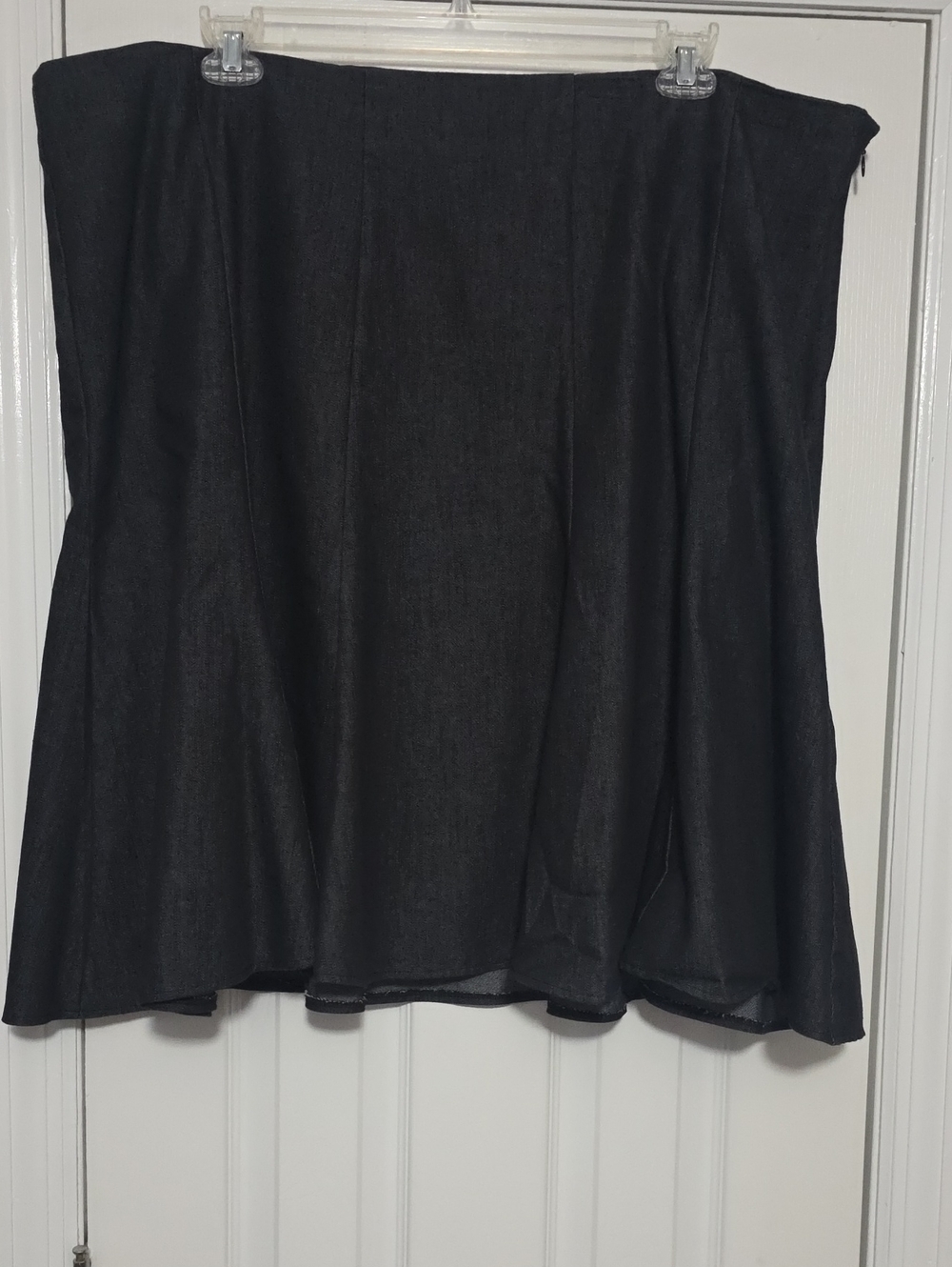 Dressbarn Black Denium Skirt with Flared Hem
